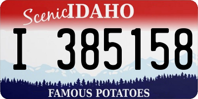 ID license plate I385158