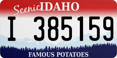 ID license plate I385159