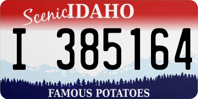 ID license plate I385164