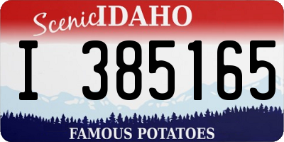 ID license plate I385165