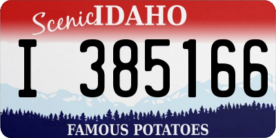 ID license plate I385166