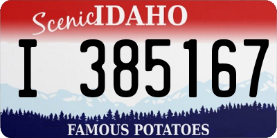 ID license plate I385167