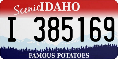 ID license plate I385169