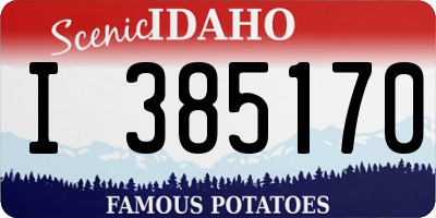 ID license plate I385170