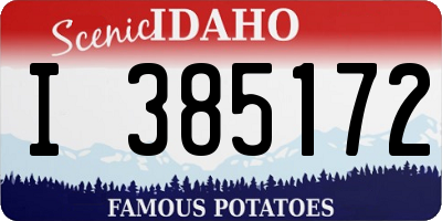 ID license plate I385172
