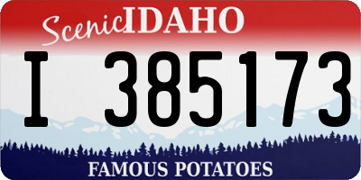 ID license plate I385173