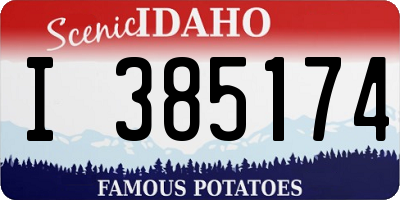 ID license plate I385174
