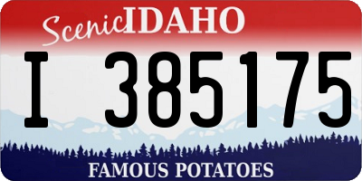 ID license plate I385175