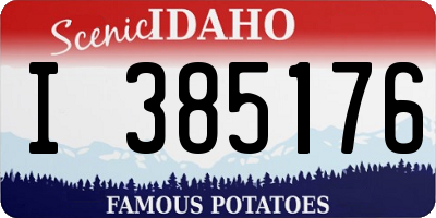 ID license plate I385176