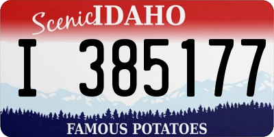ID license plate I385177