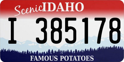ID license plate I385178
