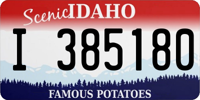 ID license plate I385180