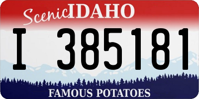 ID license plate I385181