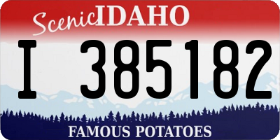 ID license plate I385182