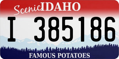 ID license plate I385186