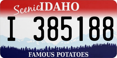 ID license plate I385188