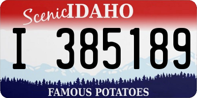ID license plate I385189