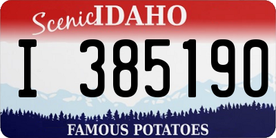 ID license plate I385190