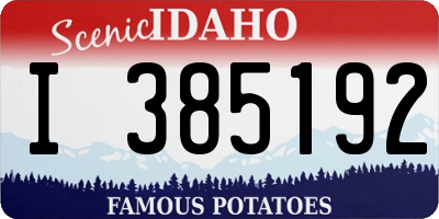 ID license plate I385192