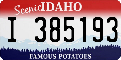 ID license plate I385193