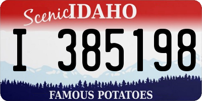 ID license plate I385198
