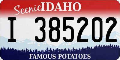ID license plate I385202