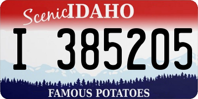 ID license plate I385205