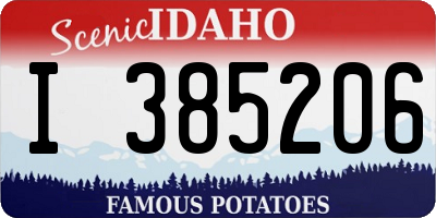 ID license plate I385206