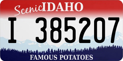 ID license plate I385207