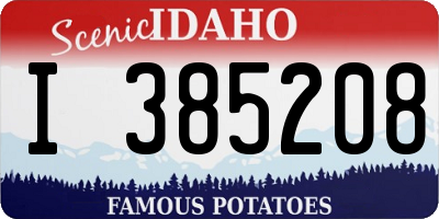 ID license plate I385208