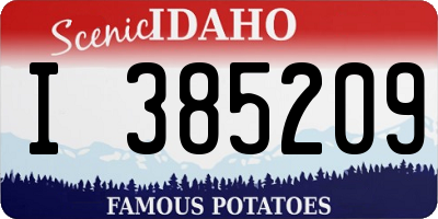ID license plate I385209