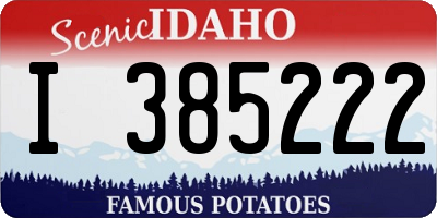 ID license plate I385222