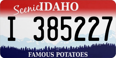 ID license plate I385227