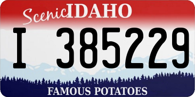 ID license plate I385229
