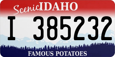 ID license plate I385232