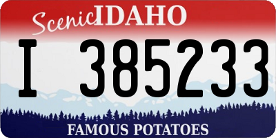 ID license plate I385233