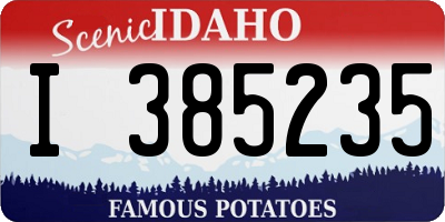 ID license plate I385235