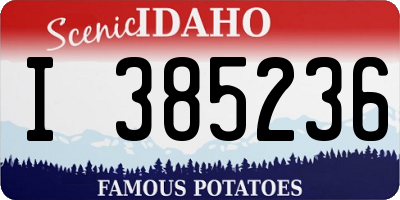 ID license plate I385236