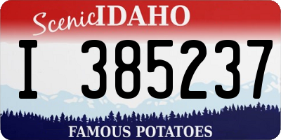 ID license plate I385237