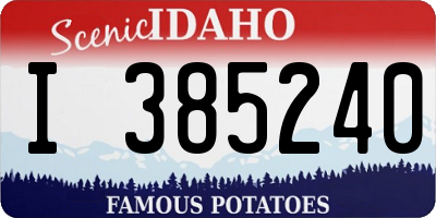ID license plate I385240