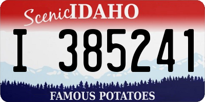 ID license plate I385241