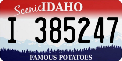 ID license plate I385247