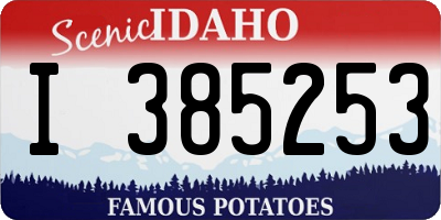 ID license plate I385253