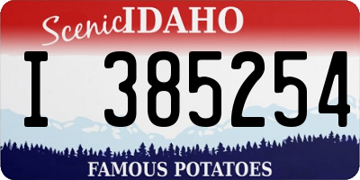ID license plate I385254