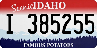 ID license plate I385255