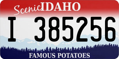 ID license plate I385256