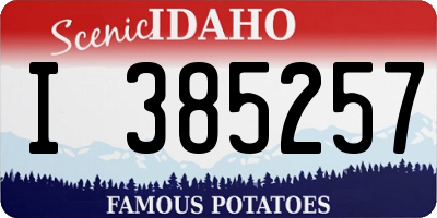 ID license plate I385257