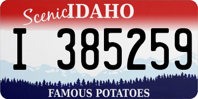 ID license plate I385259