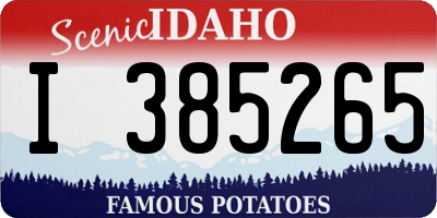 ID license plate I385265