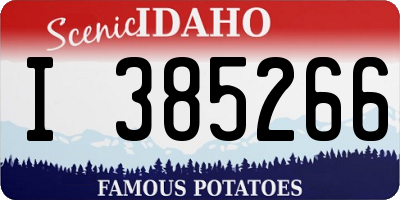 ID license plate I385266